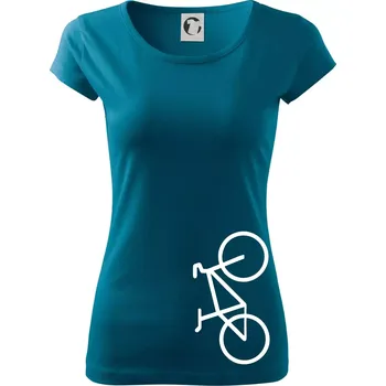Dámské tričko Kolo na výšku - Dámské triko Pure - 3XL ( Petrolejová )