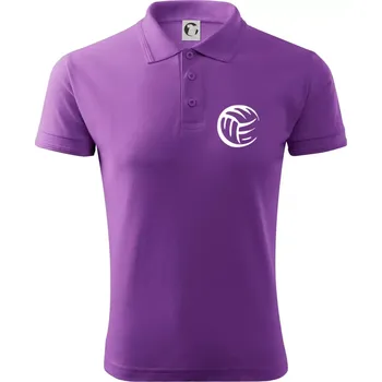 Pánská košile Volejbal míč prso - Polokošile pánská Pique Polo 203 - M ( Fialová )