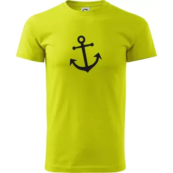 Kotva - Klasické pánské triko vyšší gramáže - S ( Limetková )