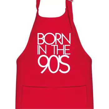 Kuchyňská zástěra Born In The 90's - Dětská zástěra na vaření - Univerzální velikost ( Červená )