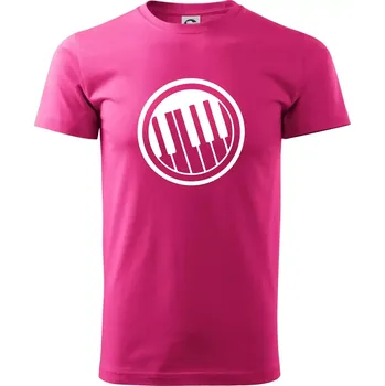 Pánská móda Piano kruh - Klasické pánské triko vyšší gramáže - M ( Purpurová )
