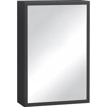 Koupelnový nábytek kleankin zrcadlová skříňka Moderní nástěnná skříňka se zrcadlem 3 vrstvy černá 40x15x60 cm pro koupelnu a úsporu místa | Aosom.de