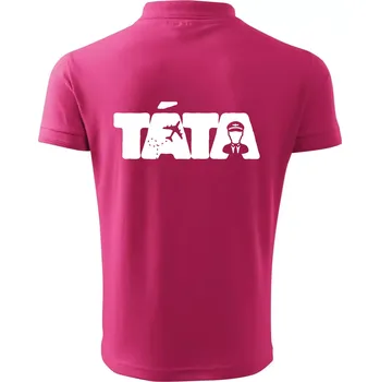 Pánská košile Táta nápis - pilot - Polokošile pánská Pique Polo 203 - 2XL ( Purpurová )
