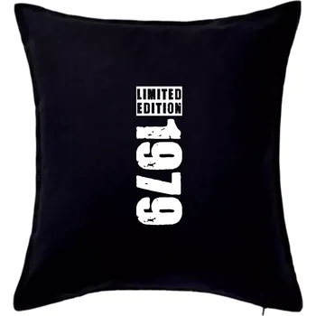 Polštář Limited edition 1979 pruh - Polštář 50x50 - 50x50 - Pouze potah ( Černá )