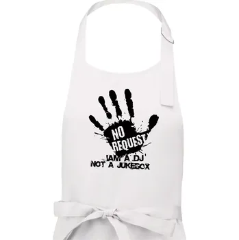 Kuchyňská zástěra Iam a dj not a jukebox - ruka - Dámská zástěra na vaření - Univerzální velikost ( Bílá )