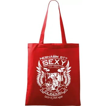 Nesnáším být sexy - bubeník - Taška bavlněná - 42 x 38 cm ( Červená )
