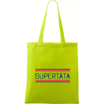Supertáta vintage - Taška bavlněná - 42 x 38 cm ( Limetková )