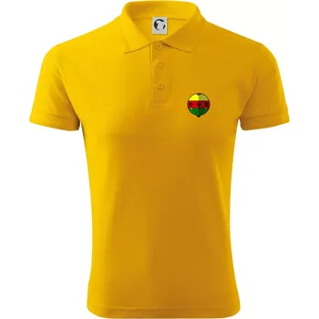 Pánská košile Prší - Kule - prso - Polokošile pánská Pique Polo 203 - 4XL ( Žlutá )