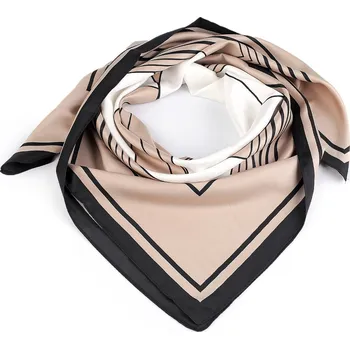 Šátek Saténový šátek 90x90 cm Balení: 1 ks, Varianta: 2 béžová - 8596475667432