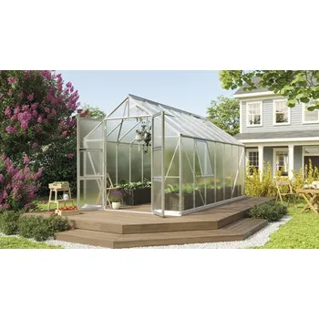 Skleník Skleník Vitavia Olymp 11500 polykarbonát 4 mm 257 x 448 cm hliník vč. základového rámu