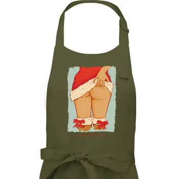 Kuchyňská zástěra Christmas is sexy - Dámská zástěra na vaření - Univerzální velikost ( Khaki )