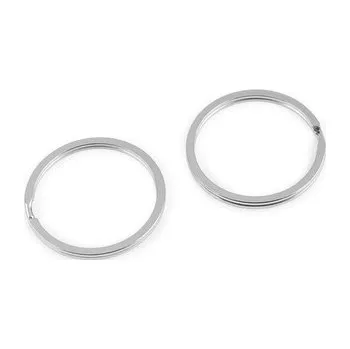 Oblečení a móda Kroužek na klíče Ø35 mm plochý - 100 ks - nikl