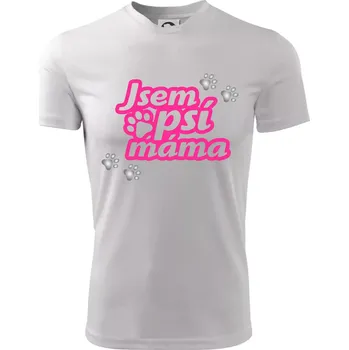 Jsem psí máma - Dětské triko sportovní (dresovina) - 146 cm/10 let ( Bílá )