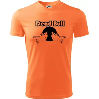 Chlapecké tričko Dead Bull obrys - Dětské triko sportovní (dresovina) - 146 cm/10 let ( Neon mandarine )