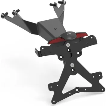 Držák SPZ Rizoma Nastavitelný držák SPZ s osvětlením SPZ a odrazkou pro motocykly Honda CBR650R/CB1000 Hornet, černý Černá