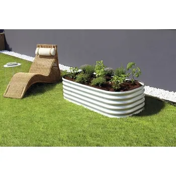 Vyvýšený záhon Vyvýšený záhon Vitavia Vita 401 Basic 162,1 x 82,1 x 40,1 cm plechový stříbrný