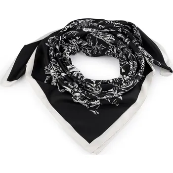 Saténový šátek 90x90 cm Varianta: 5 černá, Balení: 1 ks