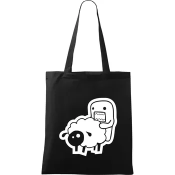 Nákupní taška Sticker ovce - Taška bavlněná - 42 x 38 cm ( Černá )