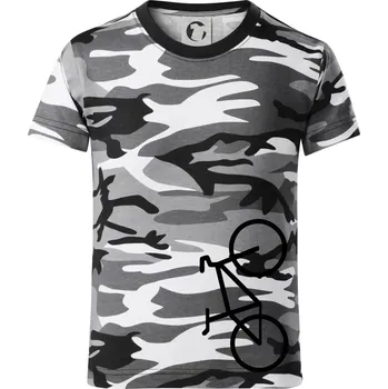 Chlapecké tričko Kolo na výšku - Dětské maskáčové triko - 146 cm/10 let ( Šedý maskáč )