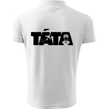 Pánská košile Táta nápis - pilot - Polokošile pánská Pique Polo 203 - 3XL ( Bílá )