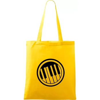 Piano kruh - Taška bavlněná - 42 x 38 cm ( Žlutá )