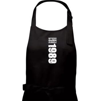 Kuchyňská zástěra Limited edition 1989 pruh - Pánská zástěra na vaření - Univerzální velikost ( Černá )