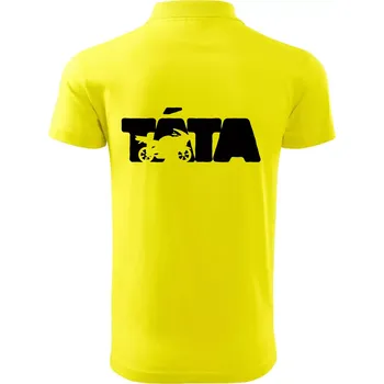 Pánská košile Táta nápis - motorka supersport - Polokošile pánská Pique Polo 203 - 4XL ( Citrónová )