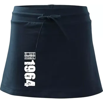 Dámská sukně Limited edition 1964 pruh - Sportovní sukně - two in one - XL ( Námořní modrá (velmi tmavá - téměř černá) )