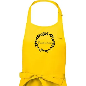 Kuchyňská zástěra Přírodní krása - Dámská zástěra na vaření - Univerzální velikost ( Žlutá )