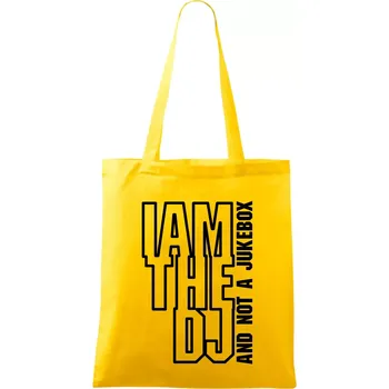 Iam the dj and not a jukebox na výšku - Taška bavlněná - 42 x 38 cm ( Žlutá )