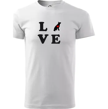 Pánské tričko Love - Německý ovčák - Triko extra velké (5-8XL) - 7XL ( Bílá )