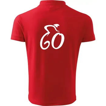 Pánská košile Cyklista slaví šedesátku (60) - Polokošile pánská Pique Polo 203 - S ( Červená )