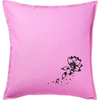 Polštář Květina lístky - Polštář 50x50 - 50x50 - Pouze potah ( Růžová )