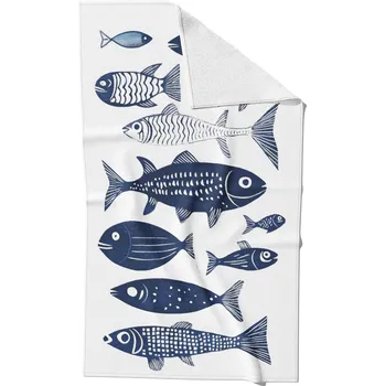 Rychleschnoucí ručník 30x50 ryby z hlubin