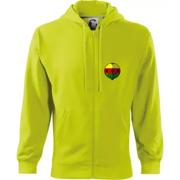 Pánská móda Prší - Kule - prso - Mikina s kapucí na zip trendy zipper - S ( Limetková )