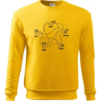 Pánská mikina Kámen nůžky papír Spock - Mikina Essential pánská - M ( Žlutá )