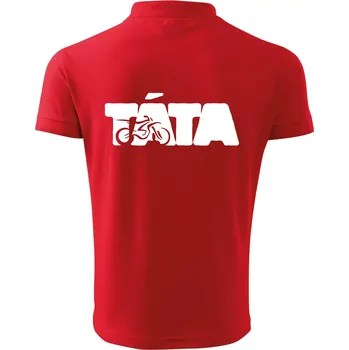 Pánská košile Táta nápis - motorka enduro - Polokošile pánská Pique Polo 203 - 5XL ( Červená )