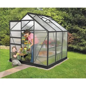 Skleník Skleník Vitavia Venus 3800 polykarbonát 6 mm 195 x 195 cm černý