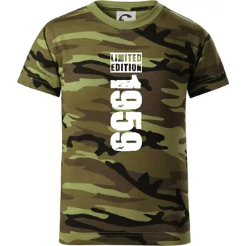 Chlapecké oblečení Limited edition 1959 pruh - Dětské maskáčové triko - 134 cm/8 let ( Zelený maskáč )