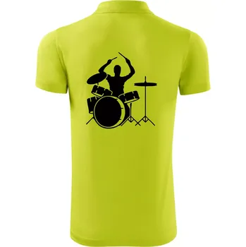 Pánská košile Bicí bubeník - Polokošile Victory sportovní (dresovina) - L ( Limetková )
