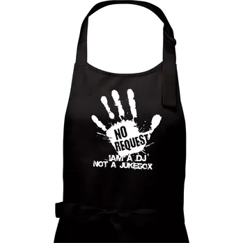 Kuchyňská zástěra Iam a dj not a jukebox - ruka - Pánská zástěra na vaření - Univerzální velikost ( Černá )