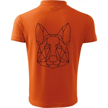 Pánská košile Německý ovčák - Geometrie - Polokošile pánská Pique Polo 203 - S ( Oranžová )
