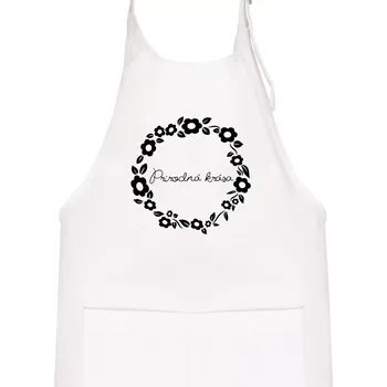 Kuchyňská zástěra Přírodní krása - Dětská zástěra na vaření - Univerzální velikost ( Bílá )