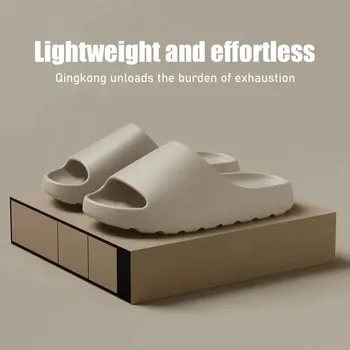 Dámské sandále Dámské silně polstrované pantofle Barva: Béžová, Velikost: 36-37