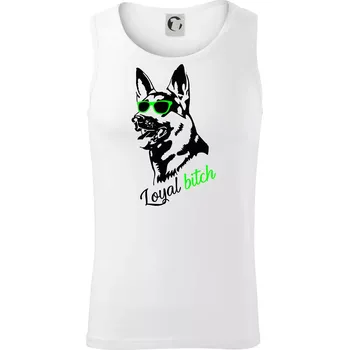 Pánské termoprádlo Německý ovčák - loyal bitch - Tílko pánské Core - XL ( Bílá )