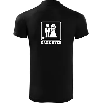 Pánská košile Game Over rozlučka - Polokošile Victory sportovní (dresovina) - S ( Černá )