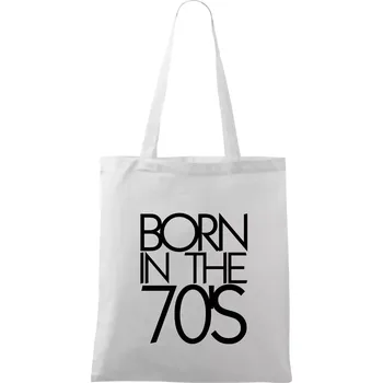 Born In The 70's - Taška bavlněná - 42 x 38 cm ( Bílá )