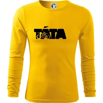 Pánská móda Táta nápis - motorka enduro - Triko s dlouhým rukávem FIT-T long sleeve - M ( Žlutá )