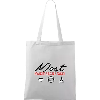 Most město s tradicí - Taška bavlněná - 42 x 38 cm ( Bílá )