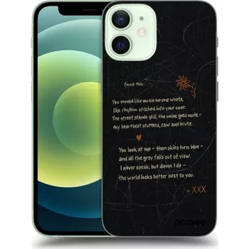 Pouzdro na mobilní telefon Picasee silikonový průhledný obal pro Apple iPhone 12 mini - POET